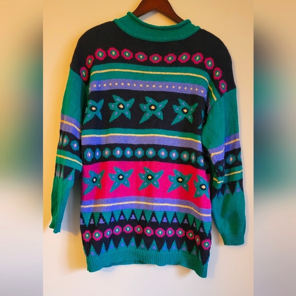 pasta Sweaters - 🌻Free w/ bundle🌻 90's Vintage Oversized Chunky Colorful Sweater